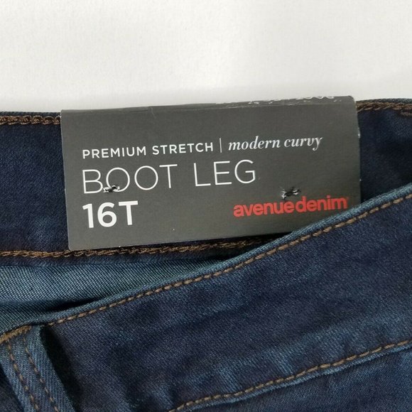 Buy 2 Get 1 Free Avenue Denim Boot Leg Jeans 16T - Picture 2 of 4